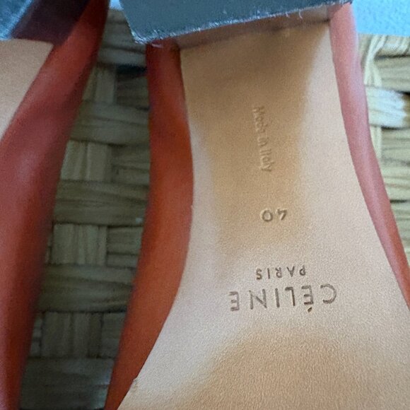 Old Celine Brown Leather Peep Toe Pump 80 Heel Shoes Size EU 40 Phoebe Philo - Picture 5 of 7